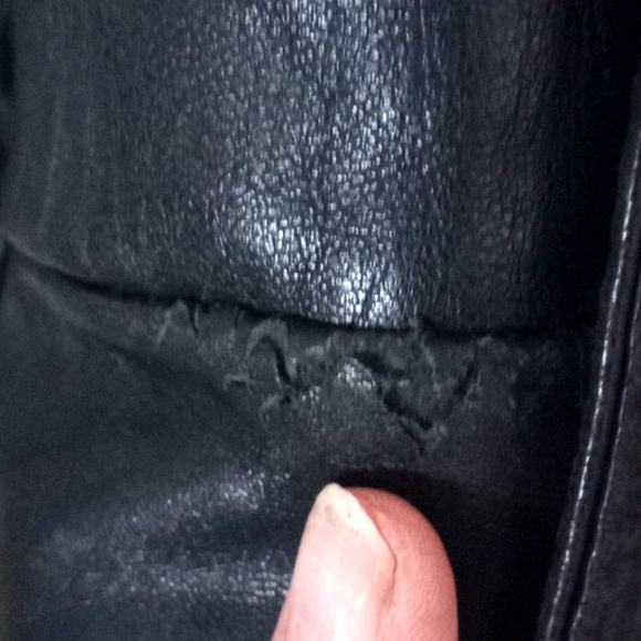 Leather bomber jacket SzM - Picture 5 of 14